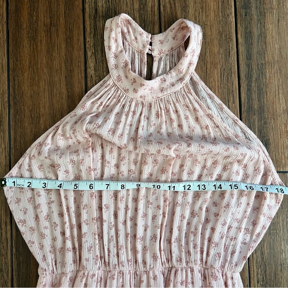 Altar’d State Floral Tiered Maxi Dress Halter Neck Pink Cottagecore Boho Western - Picture 14 of 14